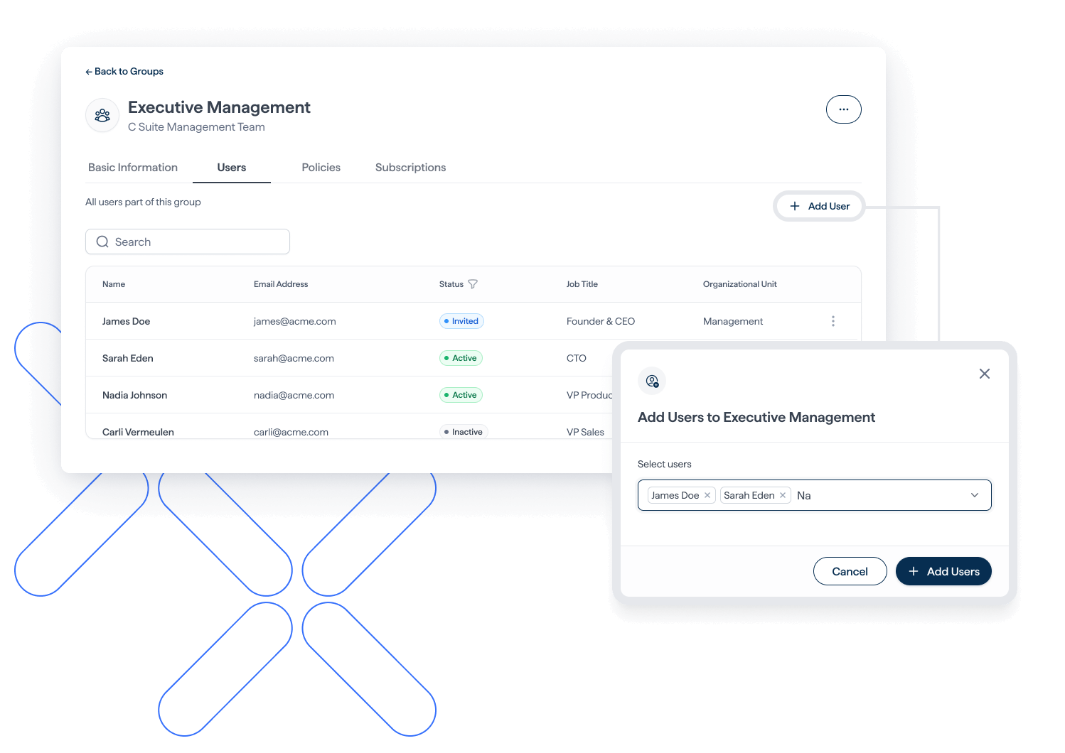 adding users to groups